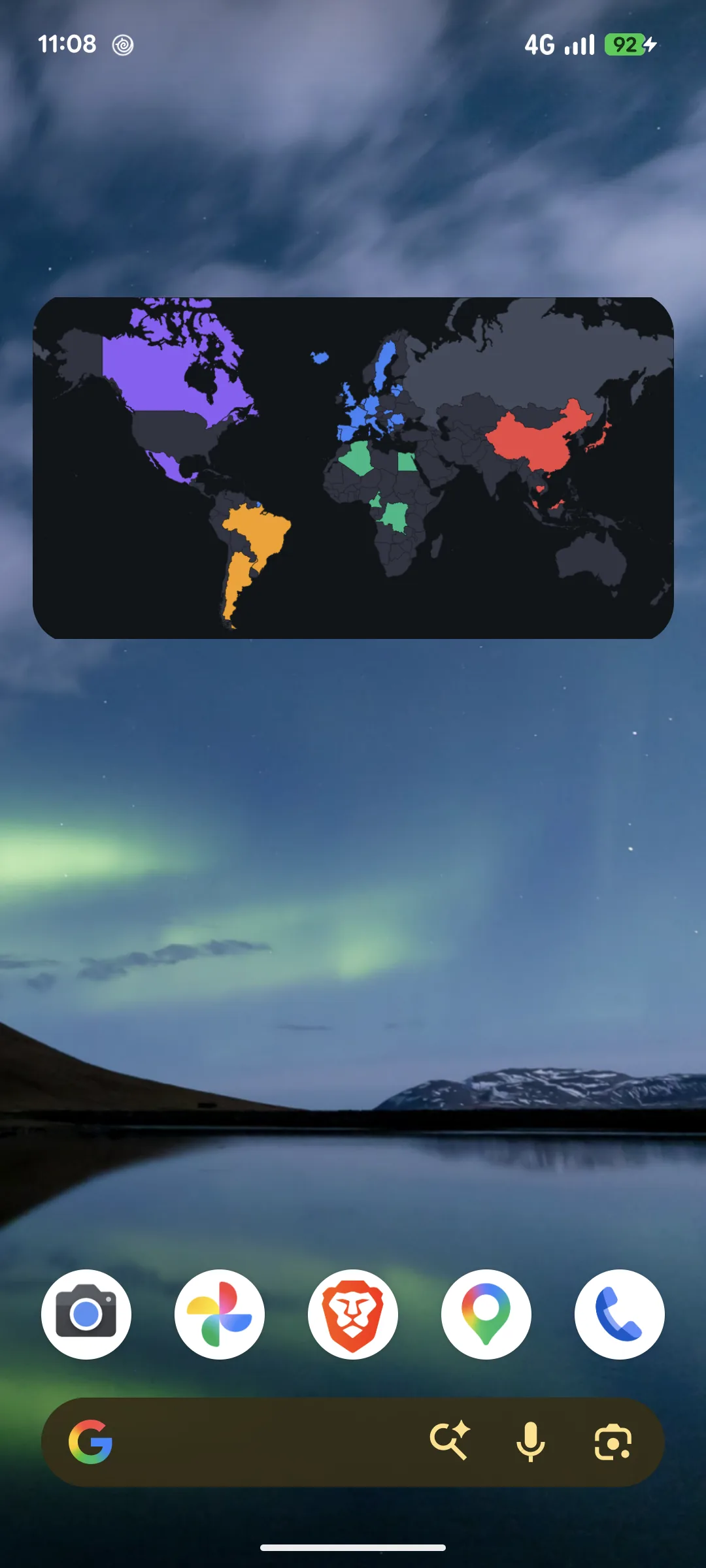 La tua mappa anche sulla schermata Home